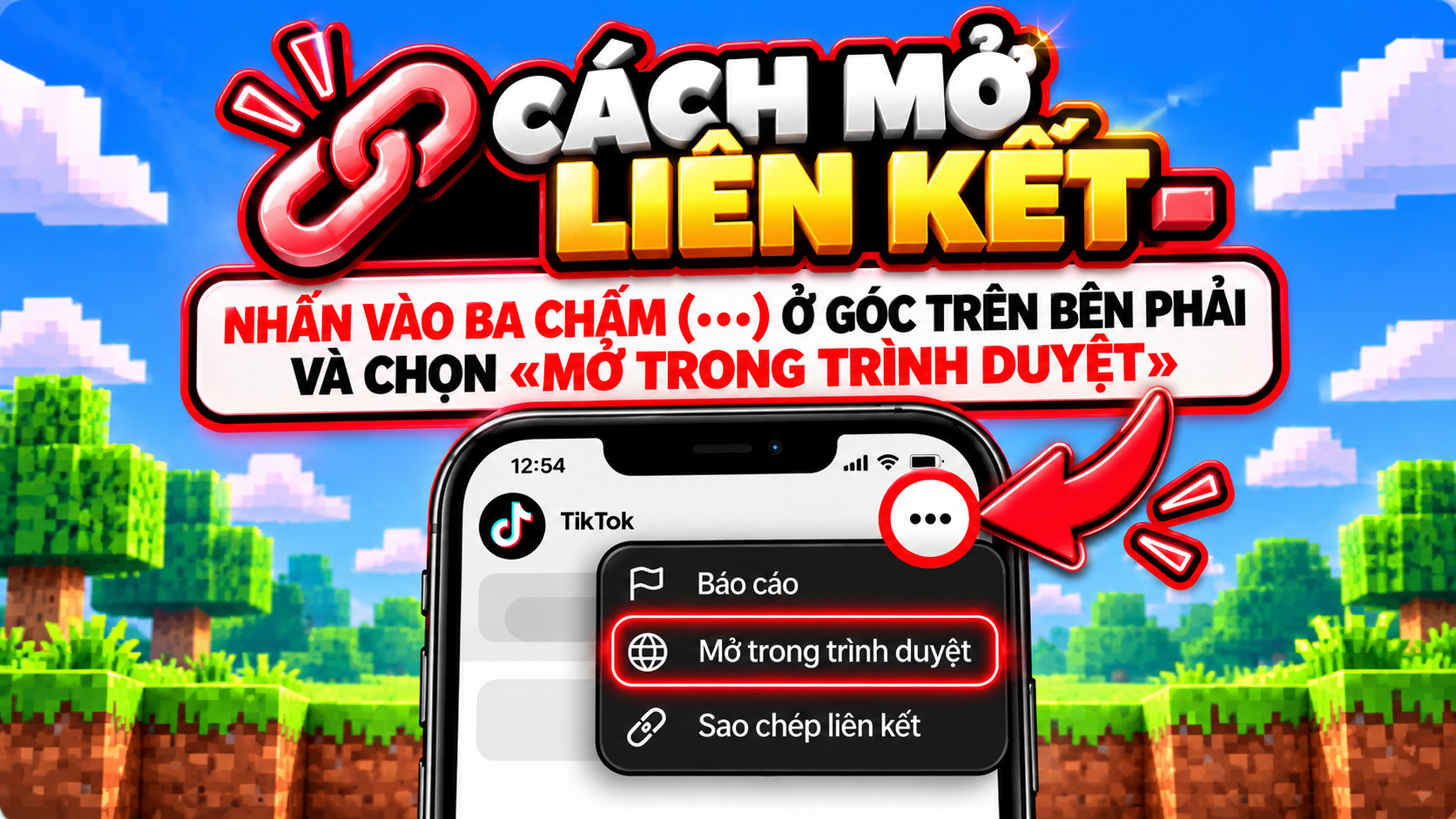 Cách mở liên kết